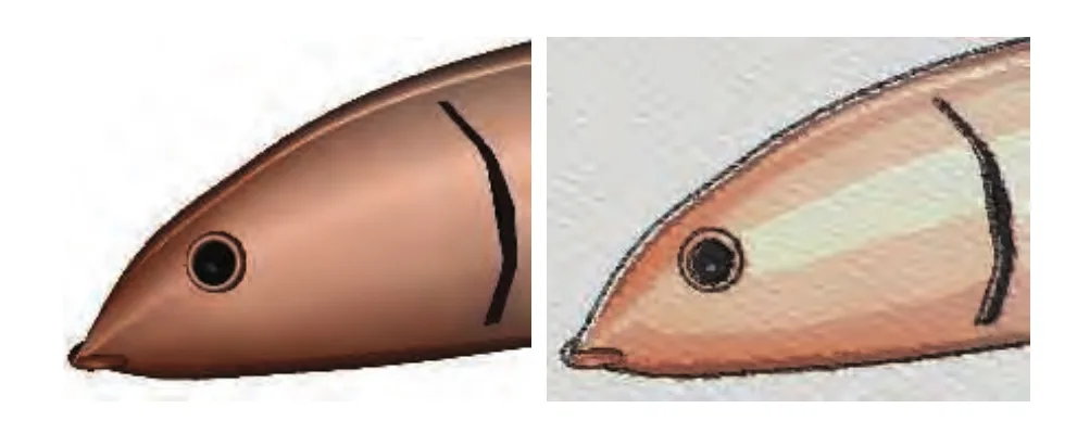 Figure 8 右图为边缘探检测描边